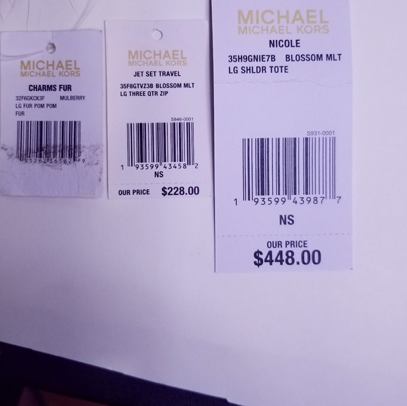 Michael Kors 3SET PURSE BAG WALLET CHARM - Picture 8 of 11